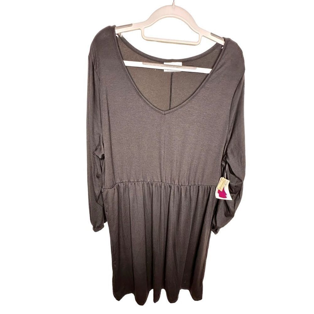 NWT Bobbie Brooks black midi dress 3/4 sleeve black women’s size 2xl